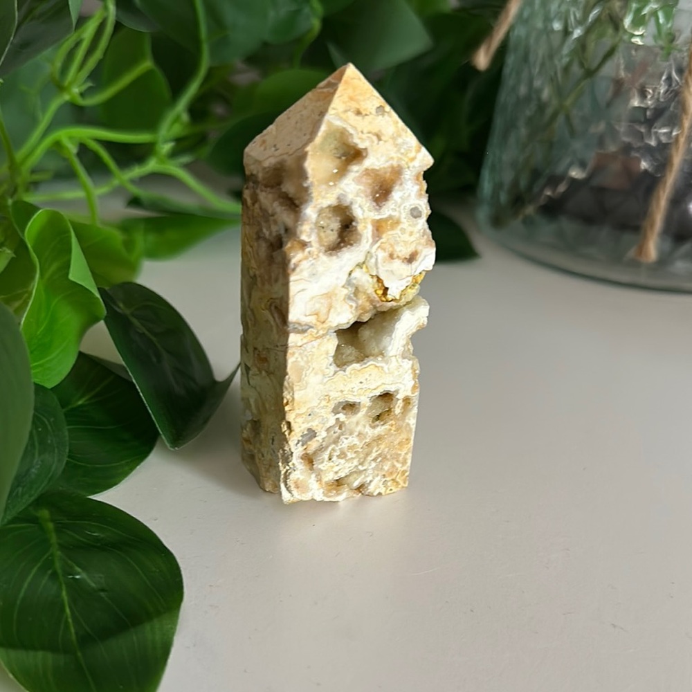 Small Druzy Crazy Lace Agate Tower